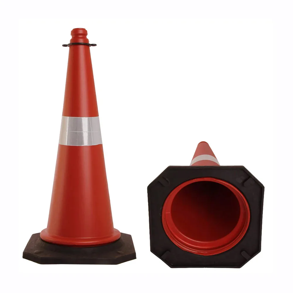 750mm traffic cones with rubber base for road safety