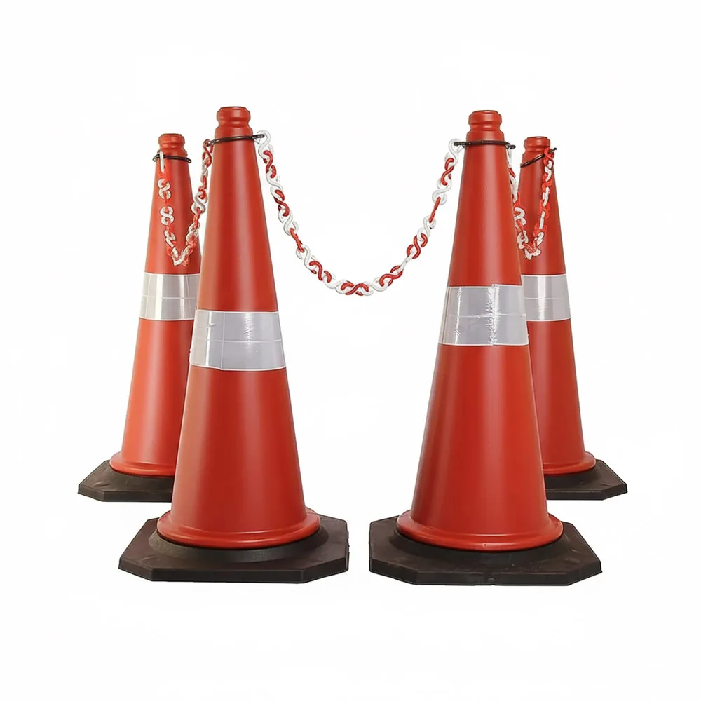 Reflective safety cones for traffic management
