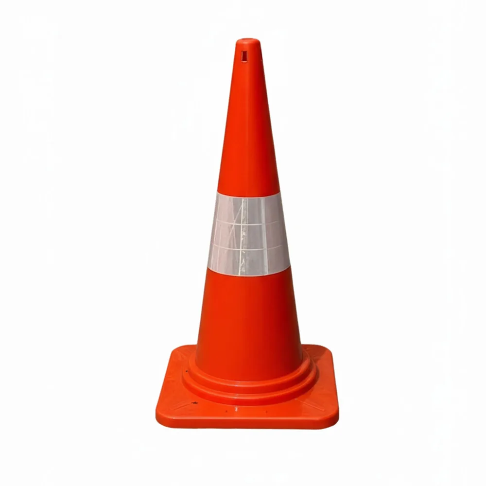 Lightweight construction traffic cones with reflective sleeves