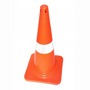 Construction Traffic Cone (750mm) – 4.7 KG Ultra Heavy | Black Base 8 Plastic Cone (MASSPC750 HB) - 3