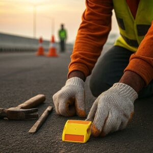 Installing Road Studs
