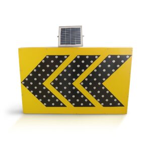 Solar Chevron Sign Board (Left-Right) - Solar Powered 2 LED Road Arrow Sign