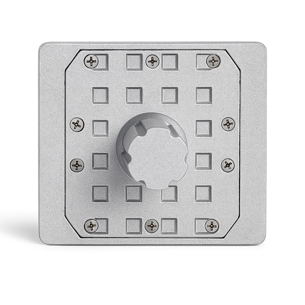 Heavy Duty Solar Road Stud (30 Ton) – Aluminium Marker with Shank 1 Knob on White Background