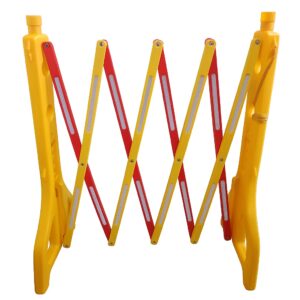 Folding Safety Fence (2.5m) – Yellow Portable Crowd Control Gate 5 Expandable Safety Barrier