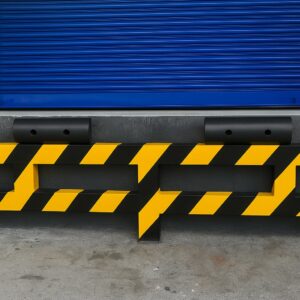 Rectangular Dock Bumper (30kg) – Solid Rubber Wall Buffer | Heavy Duty 7 Barrier and Blue Door