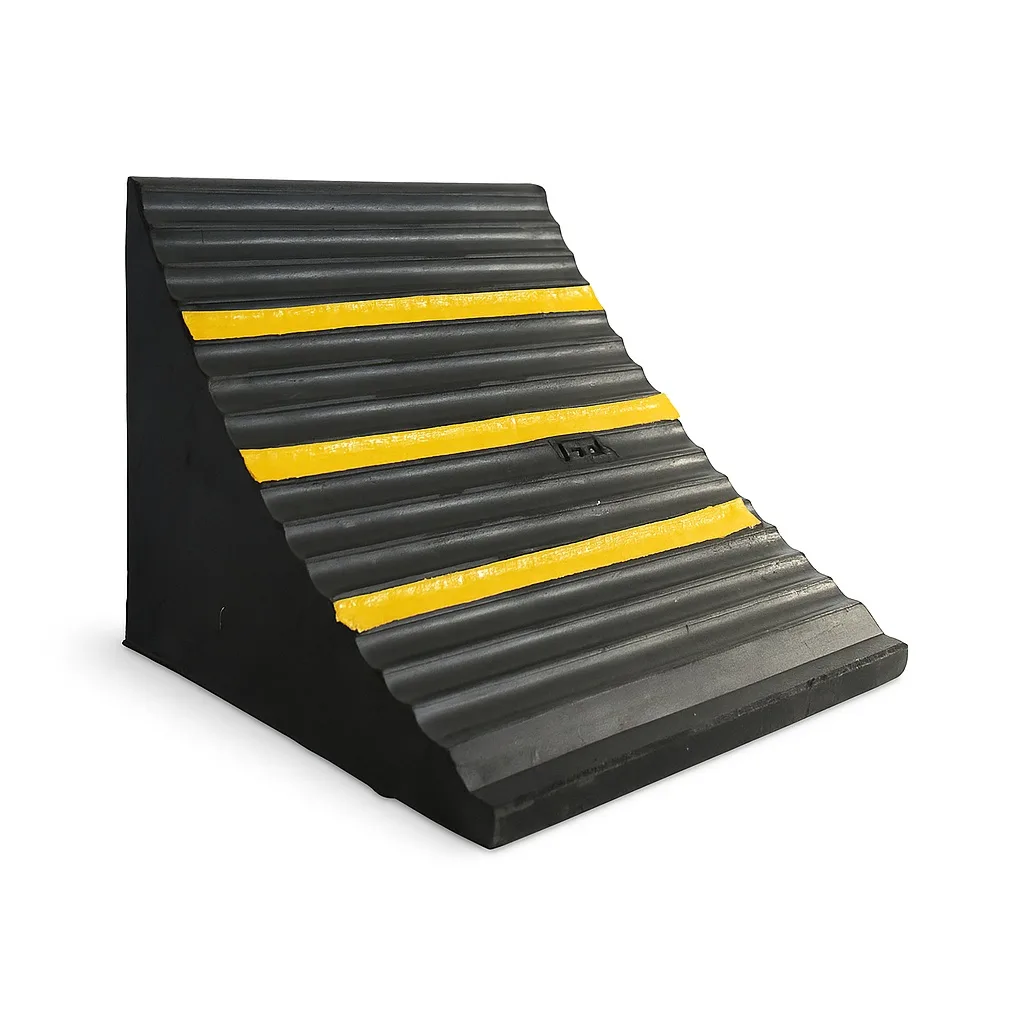 Industrial wheel chocks for truck safety