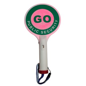 Rechargeable Handheld Stop & Go MASSSTOPGO-AL001 6 Security Paddle on White