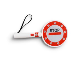 Rechargeable LED Stop & Go Traffic Signal 8 Stop Sign Paddle