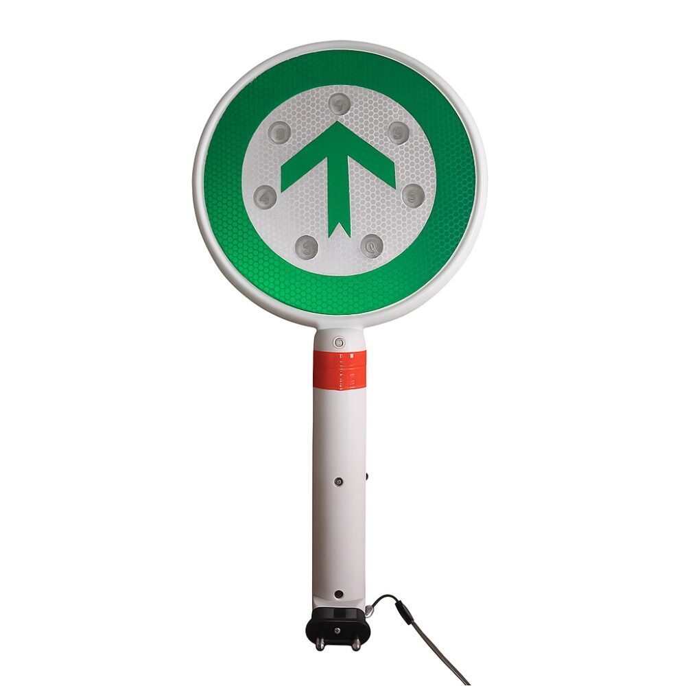 Rechargeable LED Stop & Go Traffic Signal 2 Green Arrow Sign