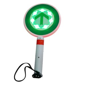 Rechargeable LED Stop & Go Traffic Signal 12 Signal Paddle Light