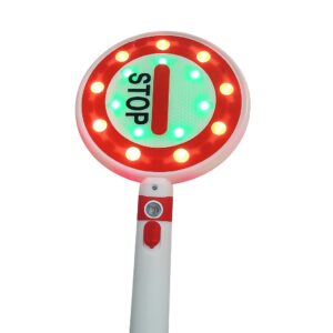 Rechargeable LED Stop & Go Traffic Signal 11 Stop Sign Light