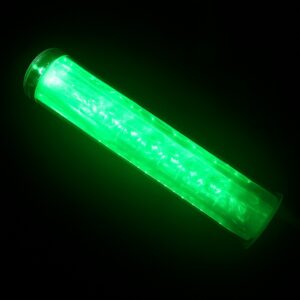 Rechargeable LED Flasher Baton MASS26RGRE 8 Glowing Green Cylinder