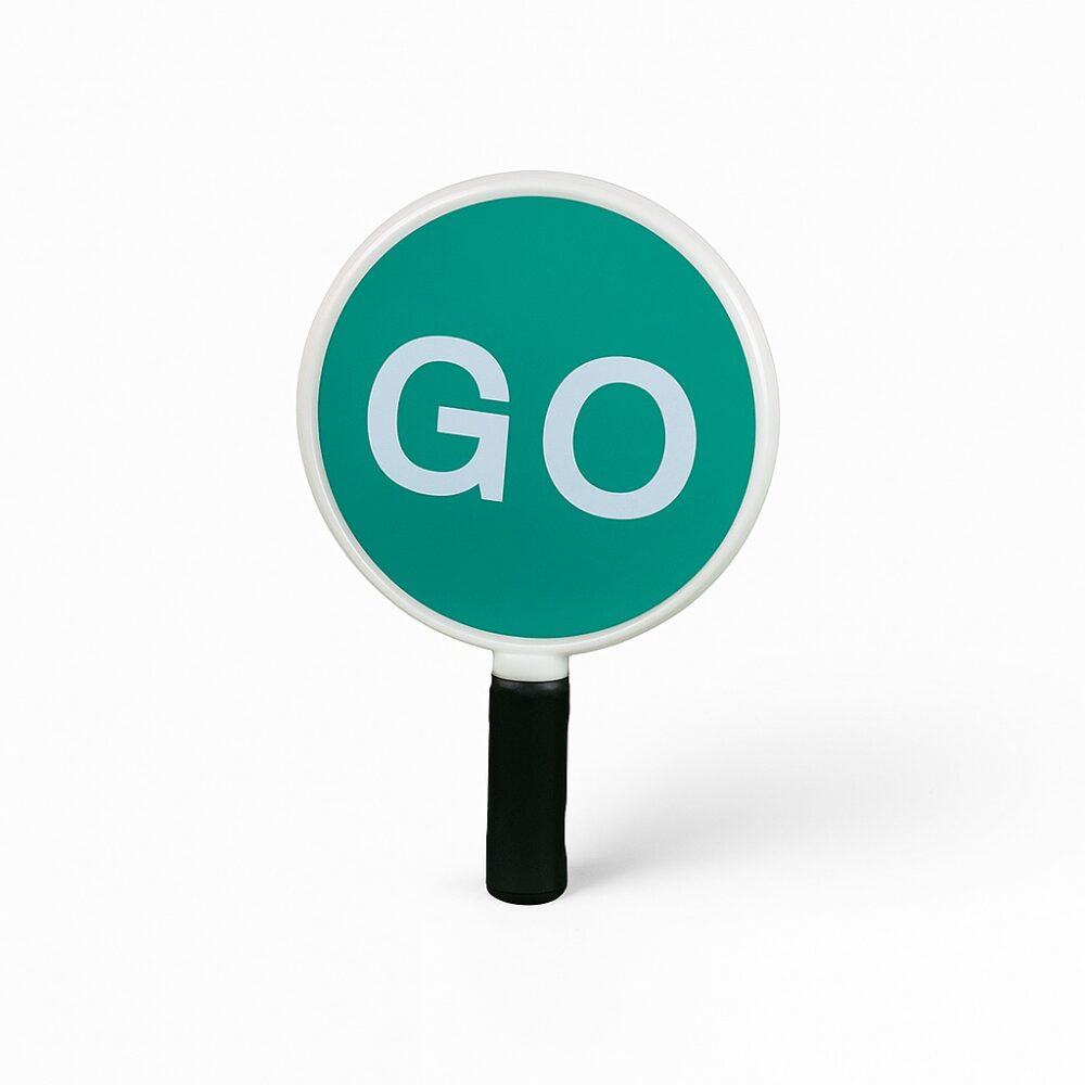 StopGo Handheld Traffic Signal Baton MASS3025 1 Green _Go_ Sign