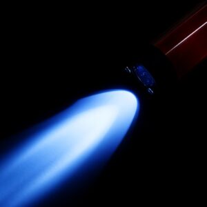 Rechargeable LED Flasher Baton MASSL26RGRE 7 Bright Beam, Dark Background