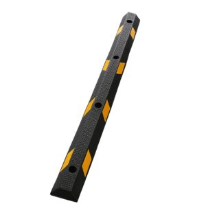 Long Parking Stopper (1800mm) – Full Lane Rubber Curb | Heavy Duty 10 Black and Yellow Speed Bump