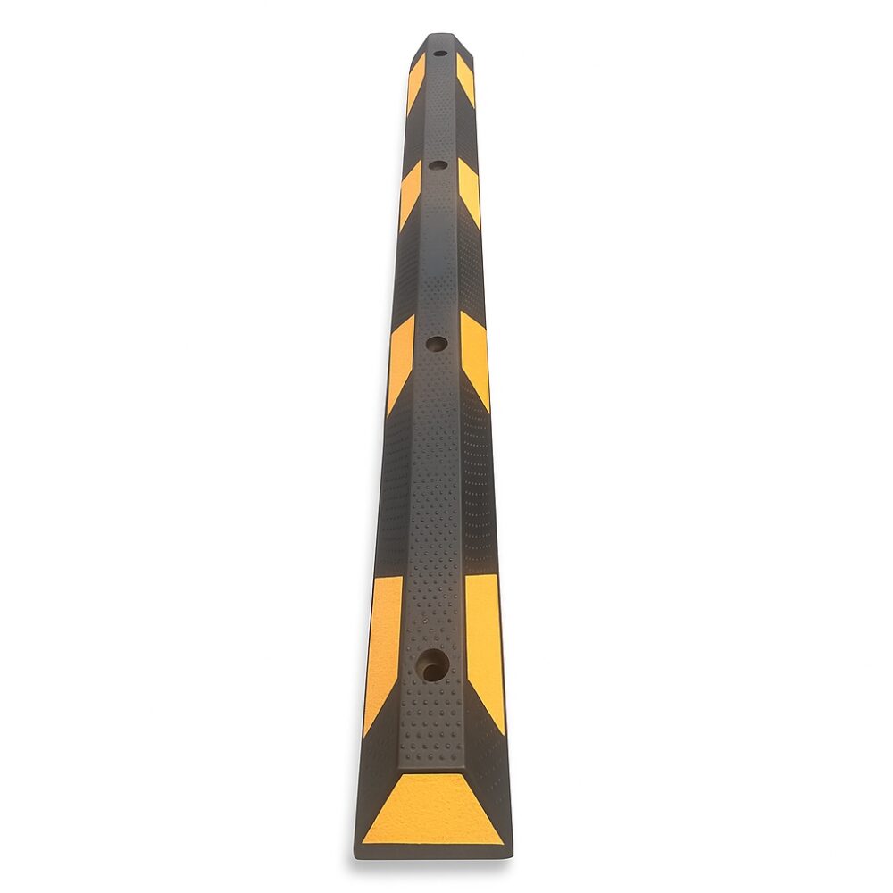 Black and Yellow Speed Bump Long Parking Stopper