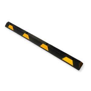 Long Parking Stopper (1800mm) – Full Lane Rubber Curb | Heavy Duty 9 Black and Yellow Speed Bump