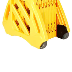 Mobile Safety Gate (3m/4m) – Yellow Folding Barricade | Portable 8 PLASTIC EXPANDABLE BARRIER