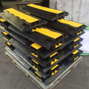 Heavy Duty 2 Channel Cable Protector Ramp – Industrial Rubber Cable Protector 5 MASSCP-2 RUBBER CABLE PROTECTOR - 3