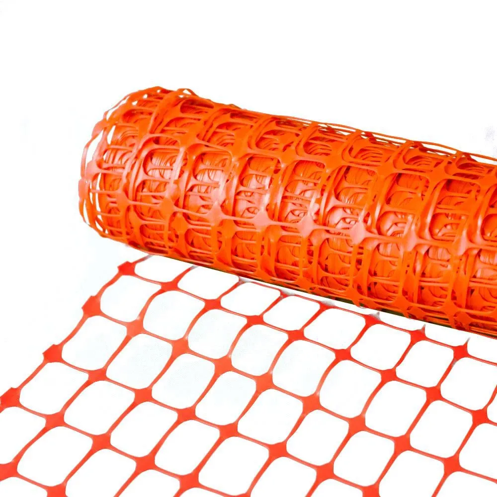 Plastic mesh fencing for temporary barricading