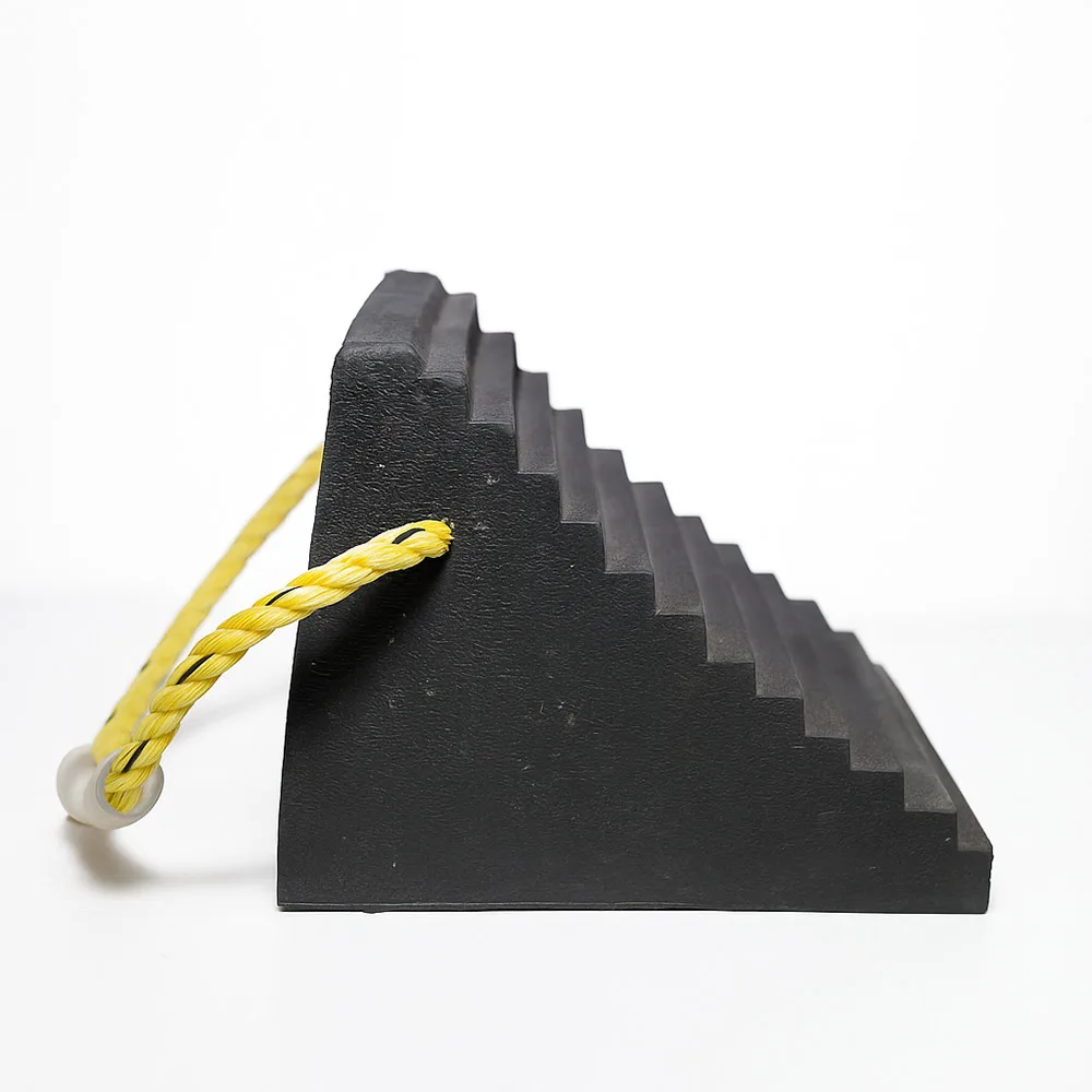 Truck wheel stopper for industrial vehicle safety