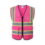 120 gsm 2 2 Pink Reflective Jacket (Front)
