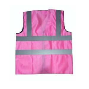 Florescent Reflective Safety Jacket (MASRJ-2) 7 120 gsm 2 pink Reflective Jacket (Back)