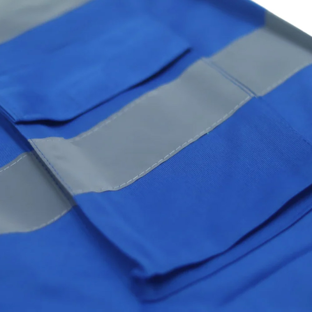 135 gsm 2 Green and blue Reflective Jacket (Close)