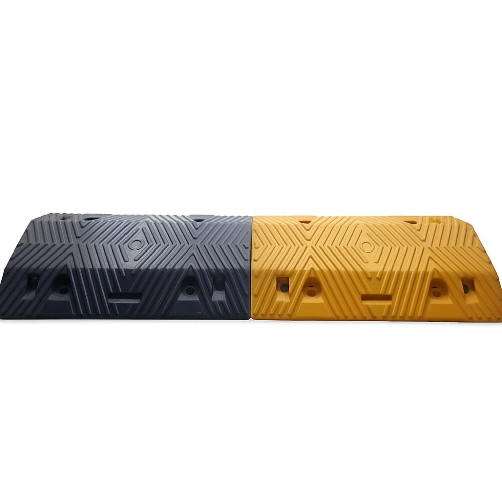 Recycled Rubber Speed Bump (MASSRB50MW-2) - Eco-Friendly Traffic Calmer 1 Speed Bump Display