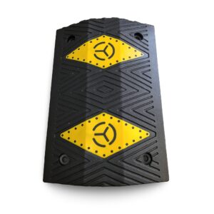Industrial Rubber Speed Bump (MASSRB50MW-5) - Super Strength Rounded Hump 5 Yellow Road Bump