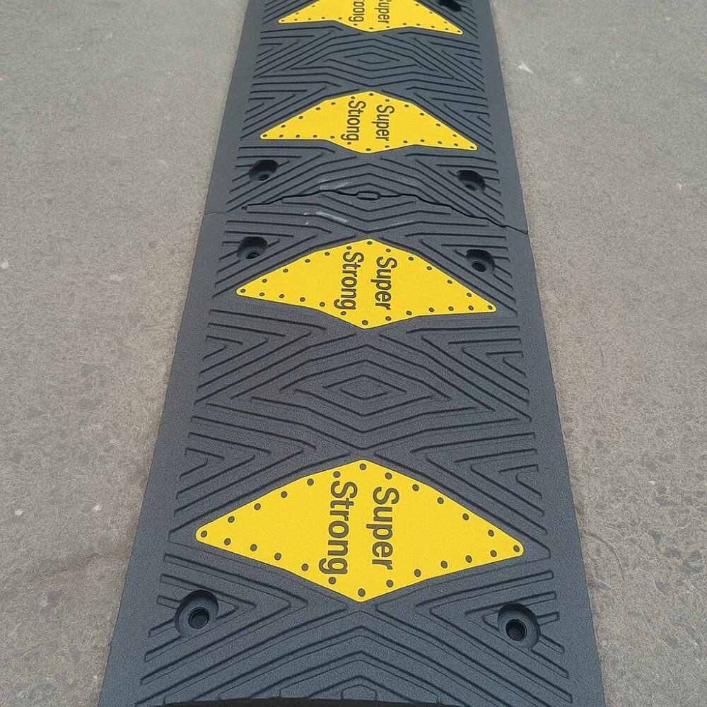 Industrial Rubber Speed Bump (MASSRB50MW-5) - Super Strength Rounded Hump 3 Road Safety Rumble