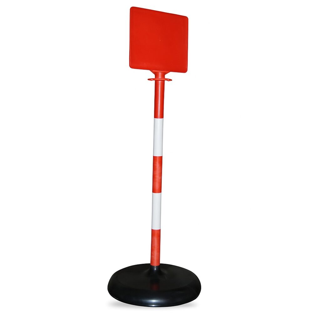 Red Sign Stand Plastic Stanchion Post