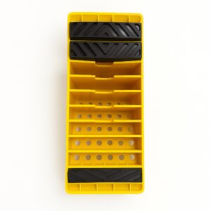 Garage Parking Aid - Lightweight Plastic Car Stop 6 Yellow Wheel Chock
