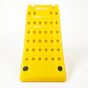 Garage Parking Aid - Lightweight Plastic Car Stop 5 Yellow Wheel Chock