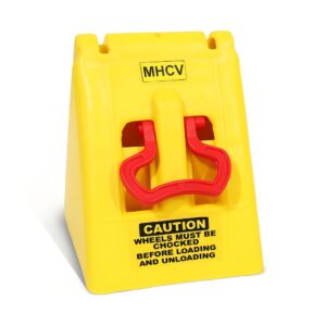 Garage Parking Aid - Lightweight Plastic Car Stop 7 Yellow Wheel Chock