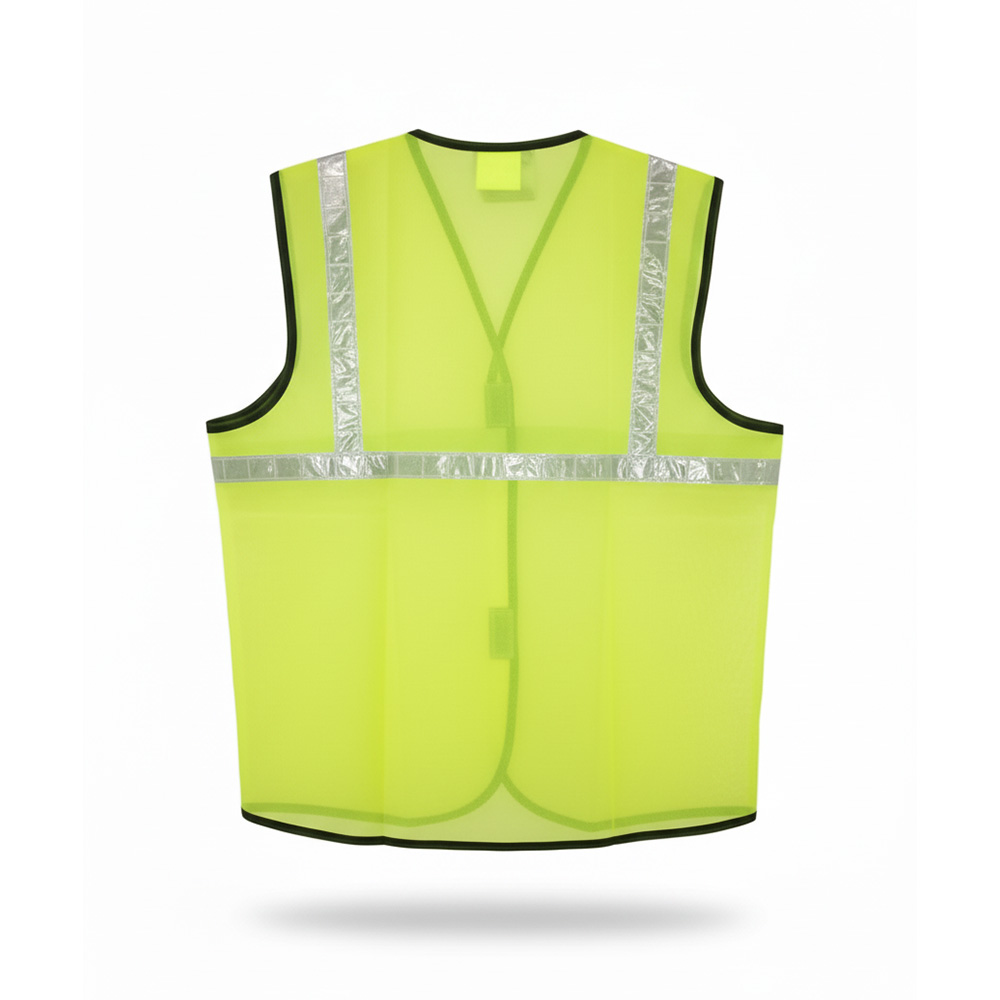 45 gsm 1 Florescent Reflective Jacket Back (Green)