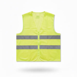 90 gsm 2 2 Green Reflective Jacket (Front)