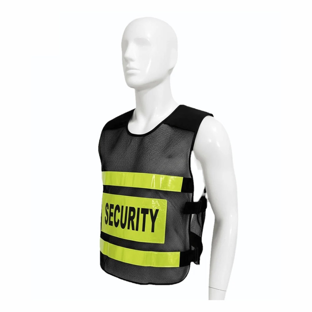 90 gsm 2 Black Reflective Security Jacket (Dummy-side)