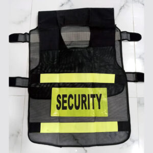 Security Reflective Jacket (MASSJ-90) 5 90 gsm 2 Black Reflective Security Jacket (Front)