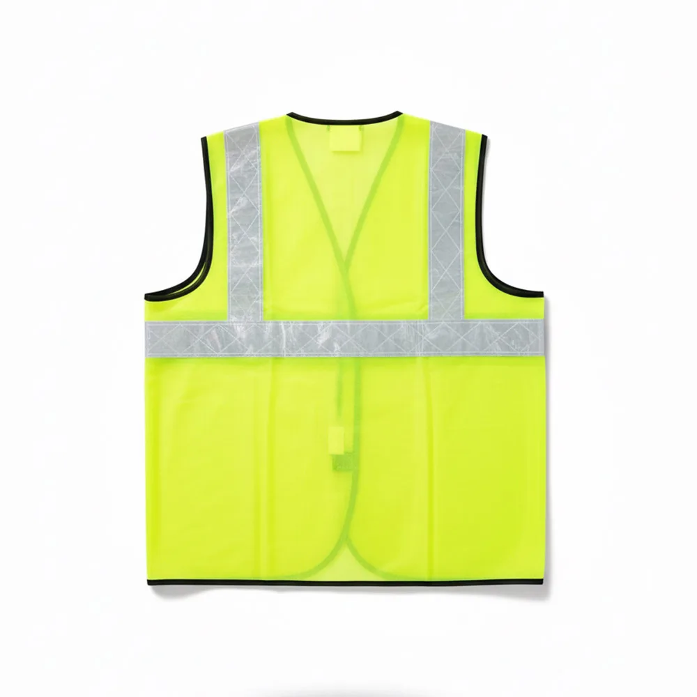 90 gsm 2 Florescent Reflective Jacket Green (Back)