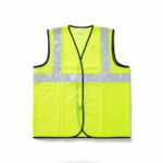 90 gsm 2 Florescent Reflective Jacket Green (Front)