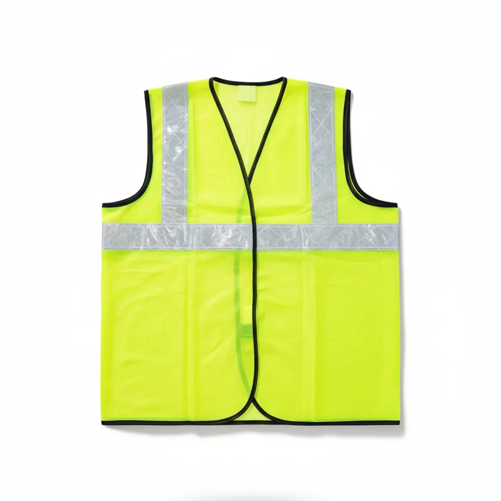 90 gsm 2 Florescent Reflective Jacket Green (Front)