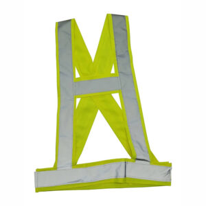 Fluorescent Reflective Mesh Cross Belt 3 90 gsm 2 Florescent Reflective Mesh Cros belt (Green front)