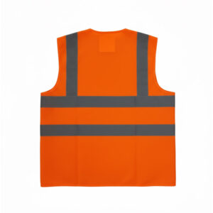 Florescent Reflective Safety Jacket (MASRJ-2) 5 90 gsm 2 Orange Reflective Jacket (Back)