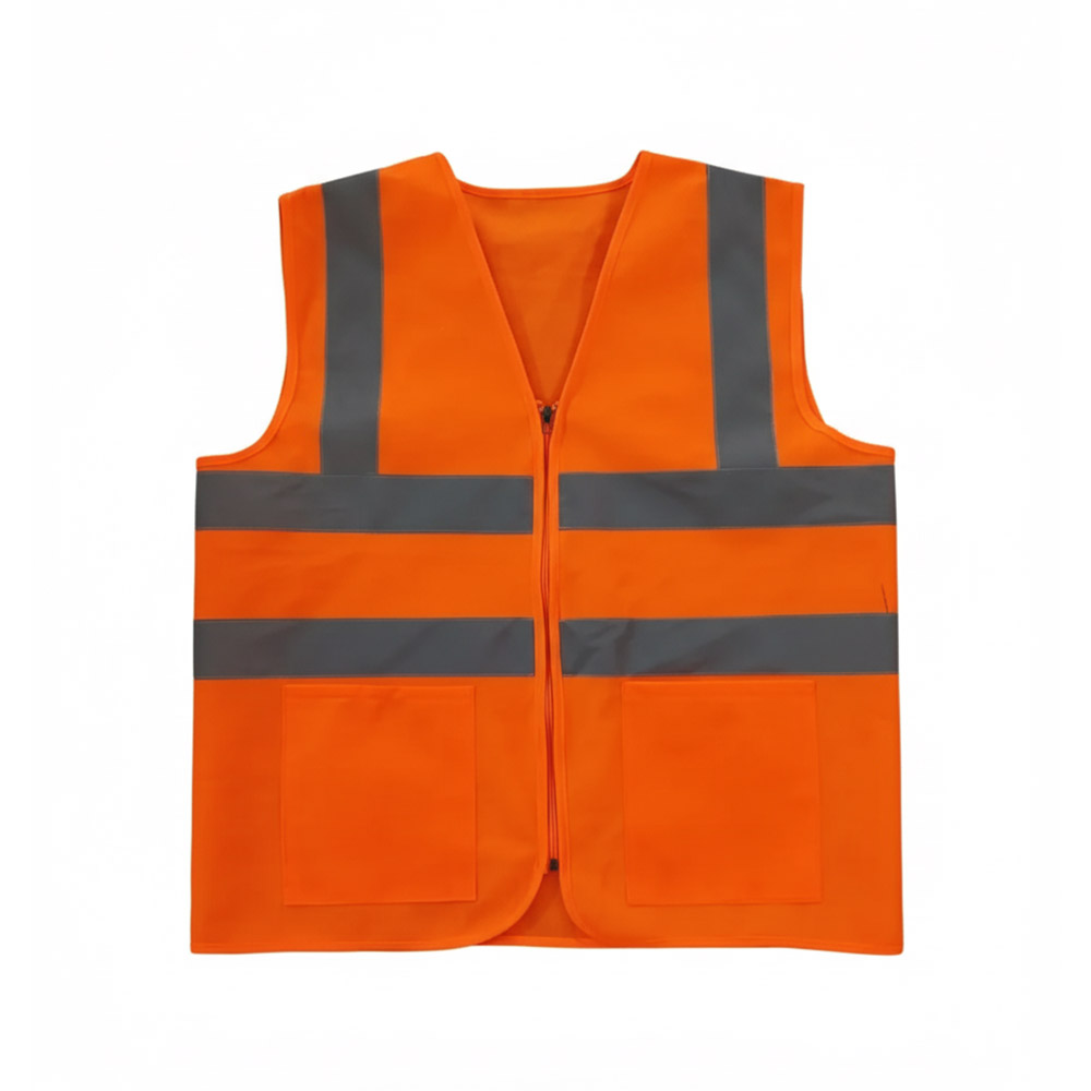 90 gsm 2 Orange Reflective Jacket (Front)