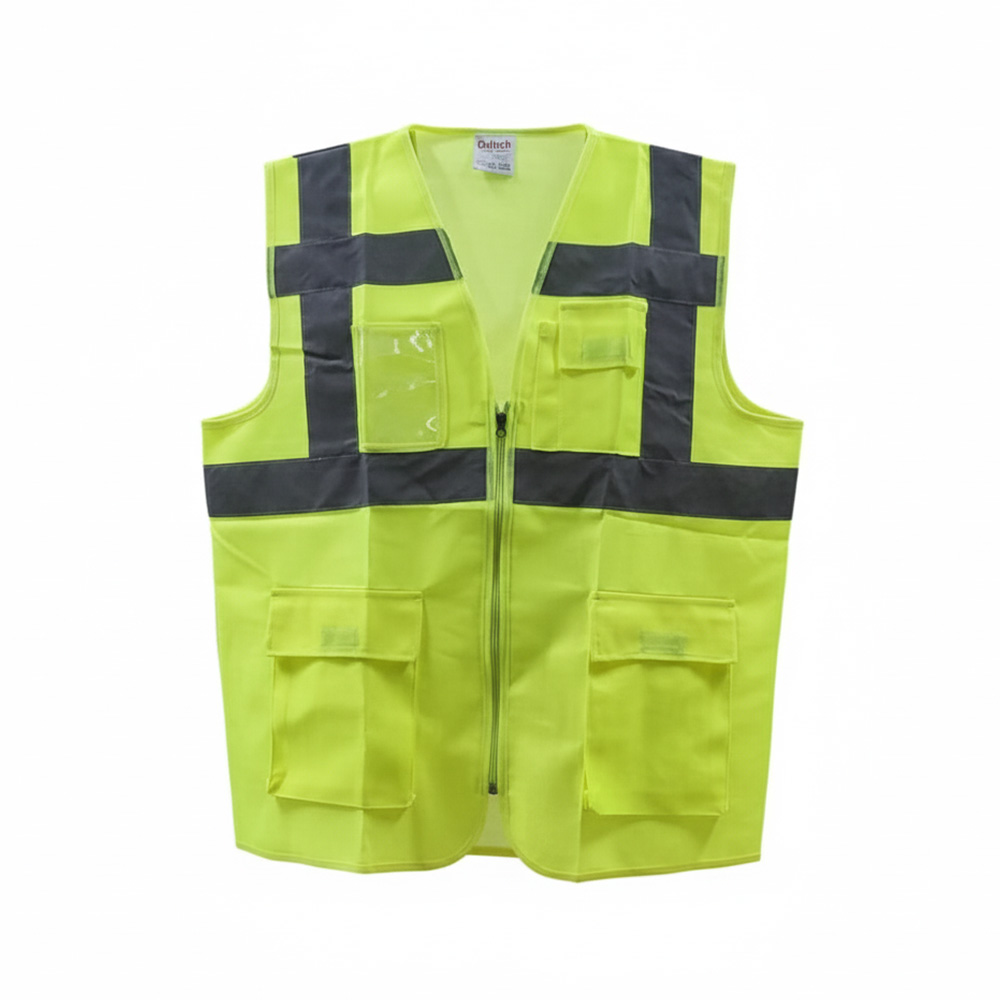 Fluorescent Green Safety Jacket 120 GSM 2 Fluorescent Green Jacket
