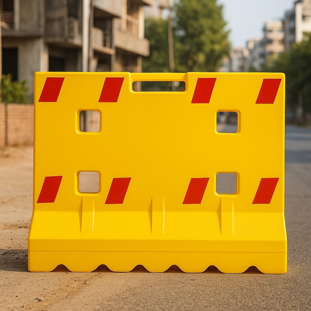 Pedestrian Safety Barrier (760mm) - Yellow Crowd Control Wall 2 Water Filled Barrier MASSWFB-760 - 3