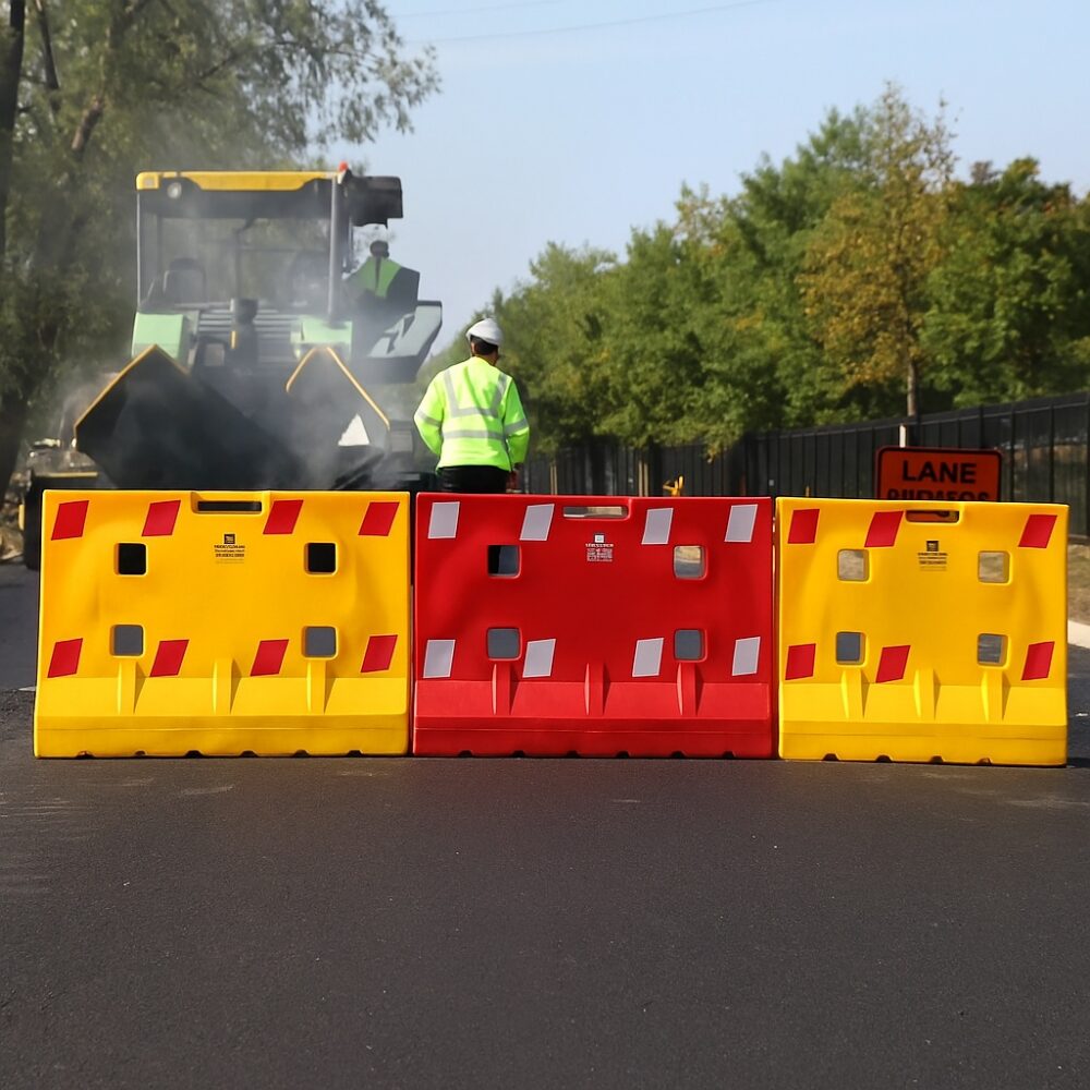 Pedestrian Safety Barrier (760mm) - Yellow Crowd Control Wall 4 Water Filled Barrier MASSWFB-760 - 5