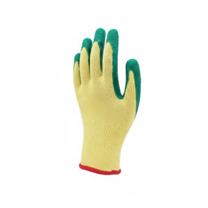 Cotton Latex Coated Gloves Yellow Green (LS-102) - 5