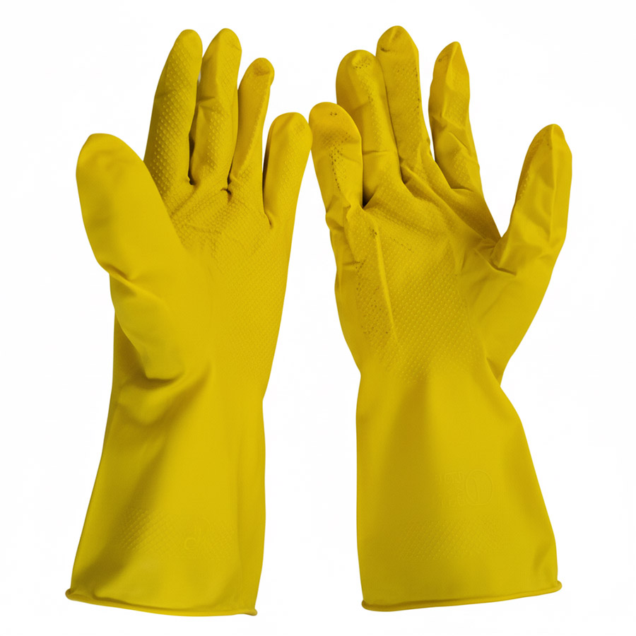 Household Gloves Orange Yellow (LS-147) - 3